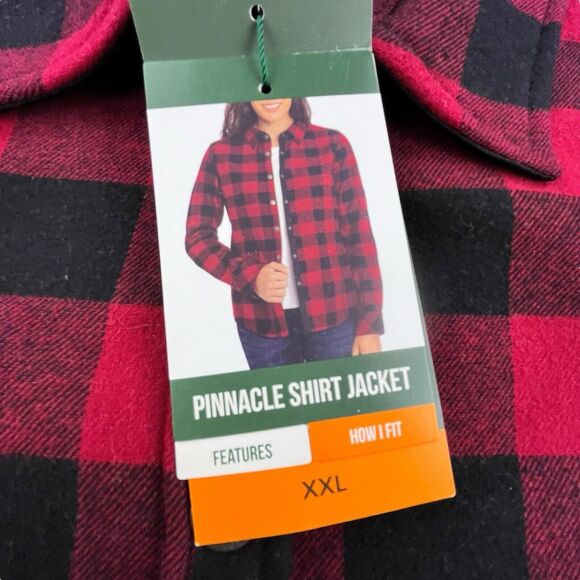 Orvis Pinnacle Shirt Jacket Women XXL Fleece Lined Flannel Shacket Buffalo Plaid - Picture 5 of 16